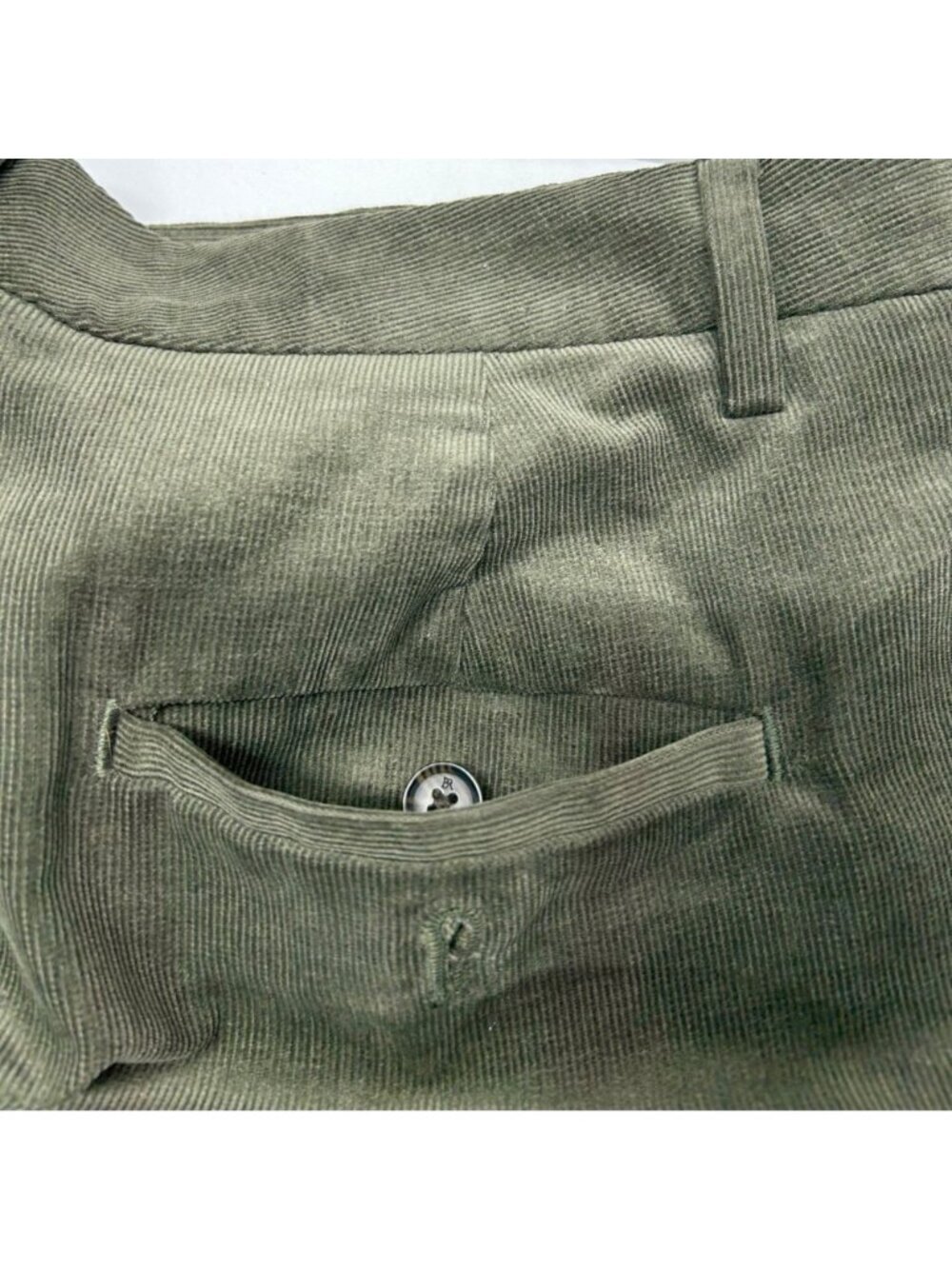 Banana Republic Womens Tall 12 Olive Green Corduroy Straight-Leg Pants - Picture 5 of 16